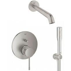 Set baterie cadă-duș Grohe Essence 24058DC1, pipă baterie Grohe Essence 13449DC1, 26658DC0, 27400DC0, 28362DC1
