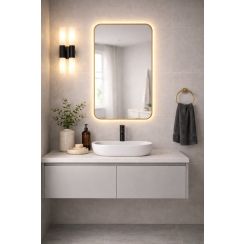 Baltica Design Stone Aura oglindă 60x90 cm cu iluminare auriu 5904107932859
