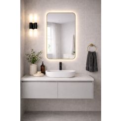 Baltica Design Stone Aura oglindă 60x90 cm cu iluminare auriu 5904107932835