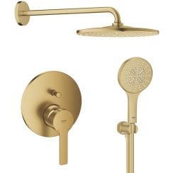Set cap de duș cu braț Grohe Rainshower 26558GN0, baterie cadă-duș Grohe Lineare 24064GN1, 26574GN0, 26658GN0, 28362GL1