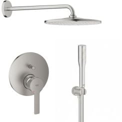 Set cap de duș cu braț Grohe Rainshower 26558DC0, baterie cadă-duș Grohe Lineare 24064DC1, 26658DC0, 27400DC0, 28362DC1