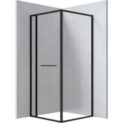 Deante Blur cabină de duș 80x80 cm pătrat negru mat/sticlă transparentă KQB_N088P