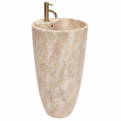 Rea Anya lavoar de podea 45x45 cm rotund stativ maro/bej REA-U3614