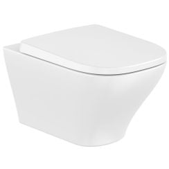 Roca Optica vas wc cu capac soft-close agăţat fără margine cu spălare turbionară alb lucios A34HD11000