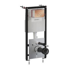 Omnires Eco Flush Set cadru ascuns cu buton de acționare pentru vas wc suspendat STFWCECO1R45-RCP