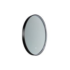 Comad Sirius oglindă 60x60 cm rotund cu iluminare negru SIRIUS LU LED 60