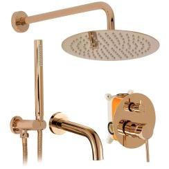 Rea Lungo set cadă și duș ascuns cupru REA-P7998