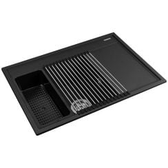 Pyramis Camea chiuvetă din granit 68x50 cm negru 070223211