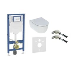 Set vas WC Geberit iCon 503.233.00.1, cadru încastrat Geberit Duofix 111.320.00.6, 111.815.00.1, 156.050.00.1