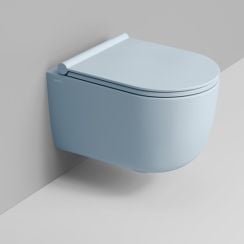 Ceramica Dolomite Mirto Round vas wc agăţat fără margine cu spălare turbionară albastru mat D474971