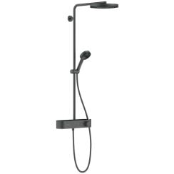 Hansgrohe Pulsify S set de duș perete cu termostat cu duș de ploaie crom-negru 24220340