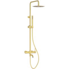 Balneo Cascade set de duș perete cu duș de ploaie auriu H0301030505