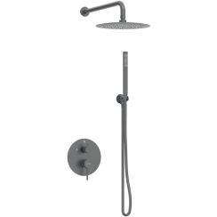 Balneo Cascade set de duș ascuns cu duș de ploaie grafit H0301070606