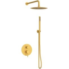 Balneo Cascade set de duș ascuns cu duș de ploaie auriu H0301040606