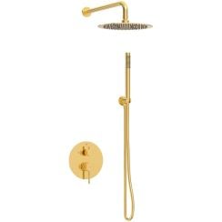 Balneo Cascade set de duș ascuns cu duș de ploaie auriu H0301030606