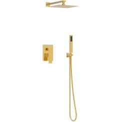 Balneo Cascade set de duș ascuns cu duș de ploaie auriu H0301030607