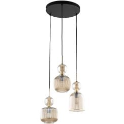 TK Lighting Sophia Cognac lampă suspendată 3x10 W maro-chihlimbar 11041