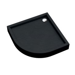 Schedpol Medium Black Stone cădiță de duș semirotundă 90x90 cm negru 3.4734/C/ST