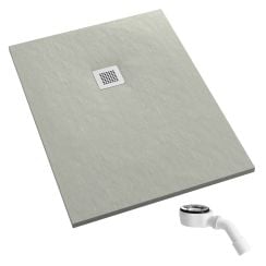 Schedpol Kalait Cement Stone cădiță de duș dreptunghiulară 100x80 cm ciment 3.3106/CT/ST-M2