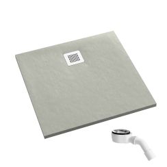 Schedpol Kalait Cement Stone cădiță de duș pătrată 80x80 cm ciment 3.3200/CT/ST-M2