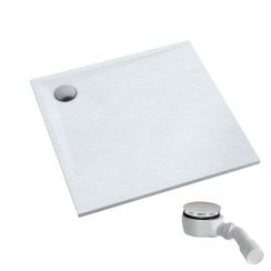 Schedpol Etrusco White Stone cădiță de duș pătrată 90x90 cm alb 3.461/B/ST