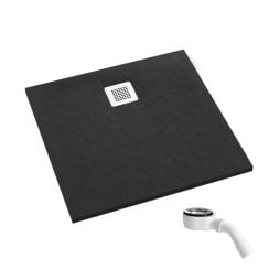 Schedpol Kalait Black Stone cădiță de duș pătrată 80x80 cm negru 3.3200/C/ST-M2