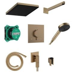 Hansgrohe Pulsify E set de duș ascuns cu termostat cu duș de ploaie || 24625140