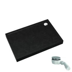 Schedpol Competia New Black Stone cădiță de duș dreptunghiulară 100x90 cm negru 3.4645/C/ST