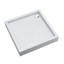 Schedpol Medium White Stone cădiță de duș pătrată 90x90 cm alb 3.4731/B/ST
