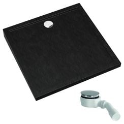 Schedpol Caspar New Black Stone cădiță de duș pătrată 90x90 cm negru 3.2831/C/ST