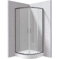 Deante Funkia Evo cabină cu cădiță 80x80 cm semicircular grafit mat/sticlă transparentă KYPZD088P