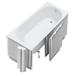 Schedpol Tara White Mat SET cadă cu carcasă 170x70 cm alb 3.583/B/MG/OULED/S