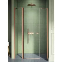 New Trendy New Soleo uși de duș 110 cm înclinabilă cupru periat/sticlă transparentă D-0967A