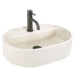 Rea Marcela lavoar 50x35.5 cm ovale de blat maro/bej mat REA-U3516