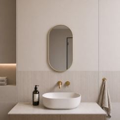 Baltica Design Aluma oglindă 50x70 cm oval auriu 5904107933580