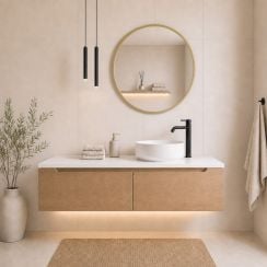 Baltica Design Aluma oglindă 70x70 cm rotund auriu 5904107933344