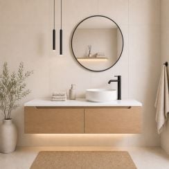 Baltica Design Aluma oglindă 50x50 cm rotund negru 5904107933290