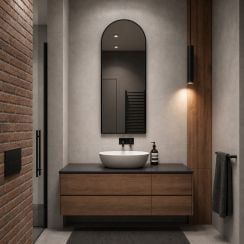 Baltica Design Aluma oglindă 50x100 cm negru 5904107933658