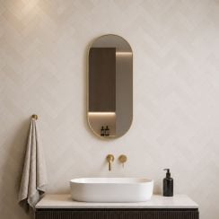 Baltica Design Aluma oglindă 45x90 cm oval auriu 5904107933603