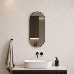 Baltica Design Aluma oglindă 50x100 cm oval negru 5904107933610
