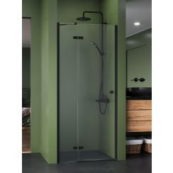New Trendy Kalibra Black uși de duș 90 cm înclinabilă negru mat/sticlă transparentă D-1012A