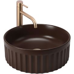 Rea Duo lavoar 38x38 cm rotund de blat maro/bej mat REA-U3604