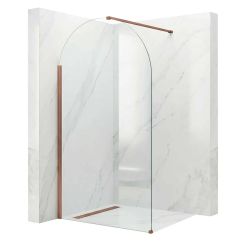 Rea Heaven perete cabină de duș walk-in 110 cm cupru periat/sticla transparentă REA-K6688