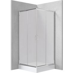 Deante Funkia cabină cu cădiță 90x90 cm pătrat crom luciu/sticlă transparentă KYCZ641K