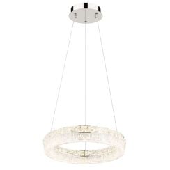 Globo Lighting Laurel lampă suspendată inteligentă 1x24 W crom-transparent 67387-24