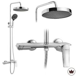 Rea Vision set de duș perete cu duș de ploaie crom REA-P6738