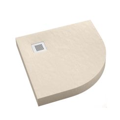 Schedpol New Horizons Cashmere Stone cădiță de duș semirotundă 90x90 cm bej 3.3304/PK/ST-M2