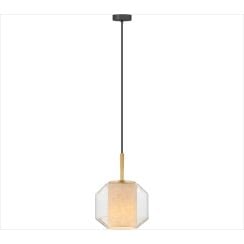Zuma Line Solix lampă suspendată 1x25 W negru-auriu DU32201/1L
