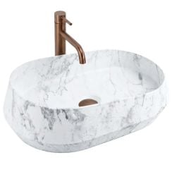 Rea Dune lavoar 59x38 cm de blat gri/piatră mat REA-U3538