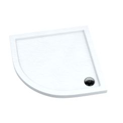 Schedpol Caspar White Stone cădiță de duș semirotundă 90x90 cm alb 3.264/B/ST